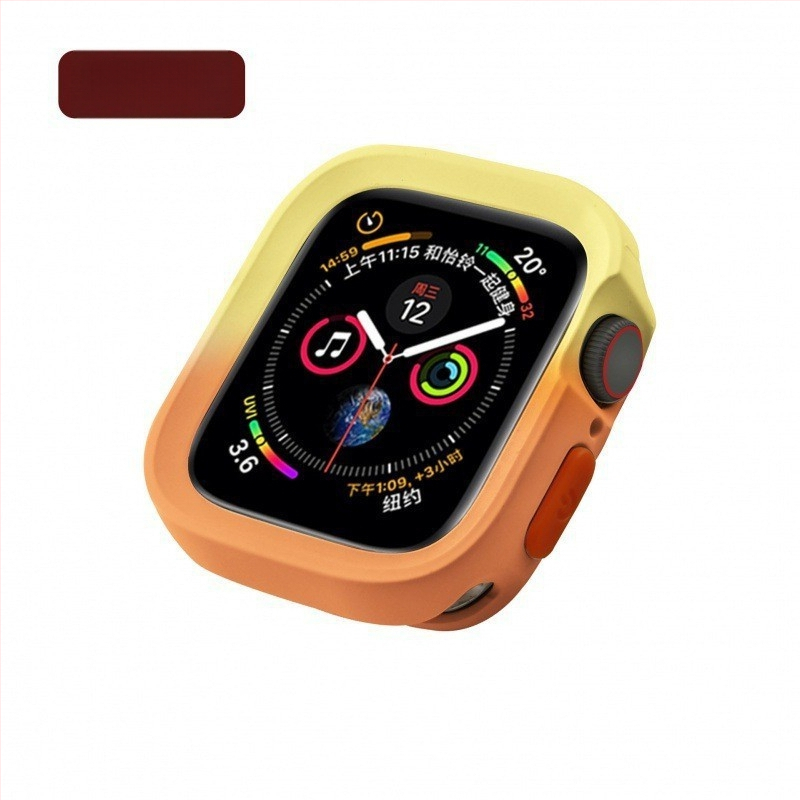 Защитен калъф за Apple Watch - градиентен TPU корпус, матово покритие, двуцветен дизайн, ударозащита
