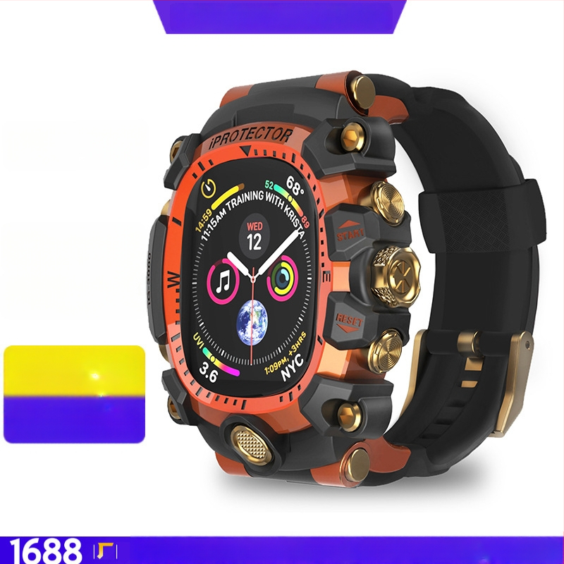 Maoyang бронеподобен защитен калъф за Apple Watch, TPU материал, 20/22 мм интерфейс