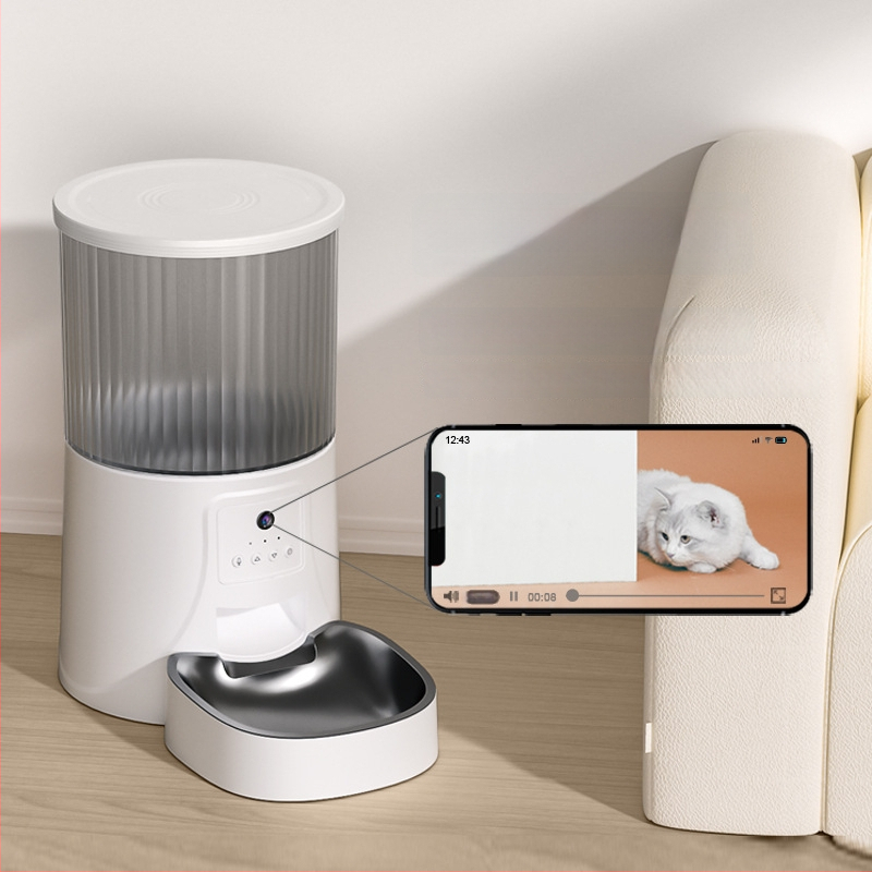 Автоматичен подавач за котки и кучета, разглобяем дизайн, таймерно дозирано хранене, без приложение