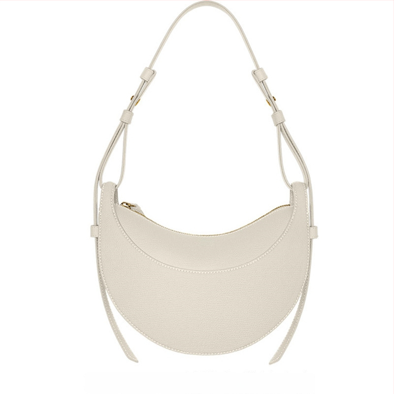 POLENE Crescent Saddle Bag — geantă crossbody din piele naturală, formă de semilună, unisex, primăvara 2024