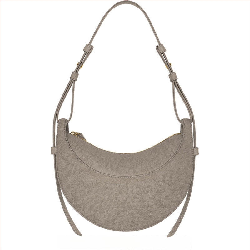 POLENE Crescent Saddle Bag — geantă crossbody din piele naturală, formă de semilună, unisex, primăvara 2024