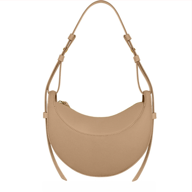 POLENE Crescent Saddle Bag — geantă crossbody din piele naturală, formă de semilună, unisex, primăvara 2024