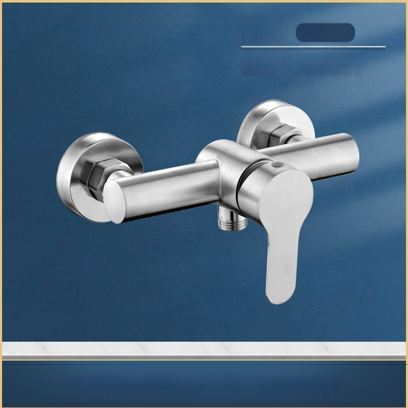 Robinet pentru duș și cadă din oțel inoxidabil, încastrat în perete, cu control triplu, nucleu ceramic al valvei, 0–90°C