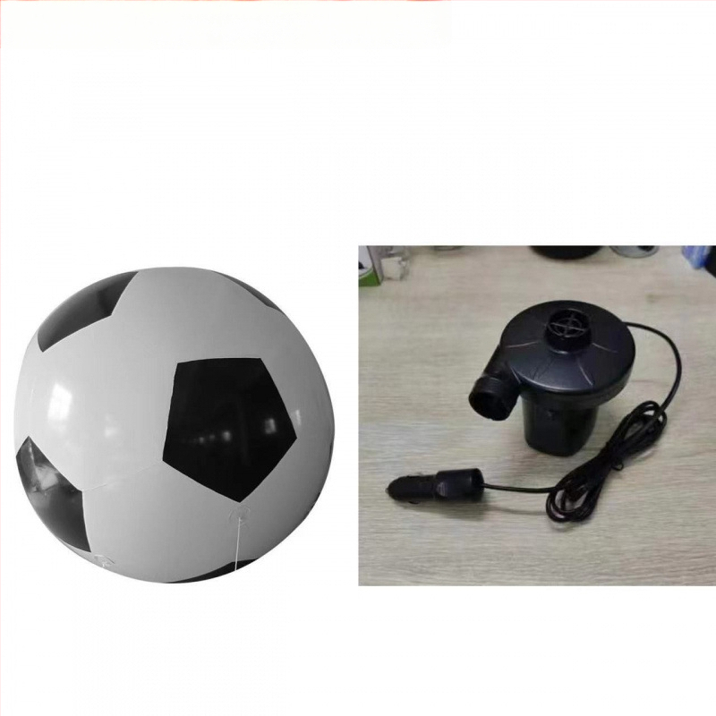 Piepūšama futbola bumba no PVC, šūta ar mašīnas šuvumiem, bez logotipa, vispārējai lietošanai