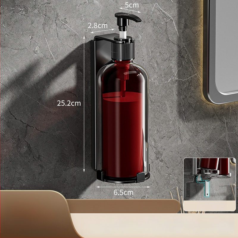 Suport dozator săpun din oțel inoxidabil – finisaj șlefuit, stil luxos discret, funcționare prin apăsare manuală, greutate 400 g