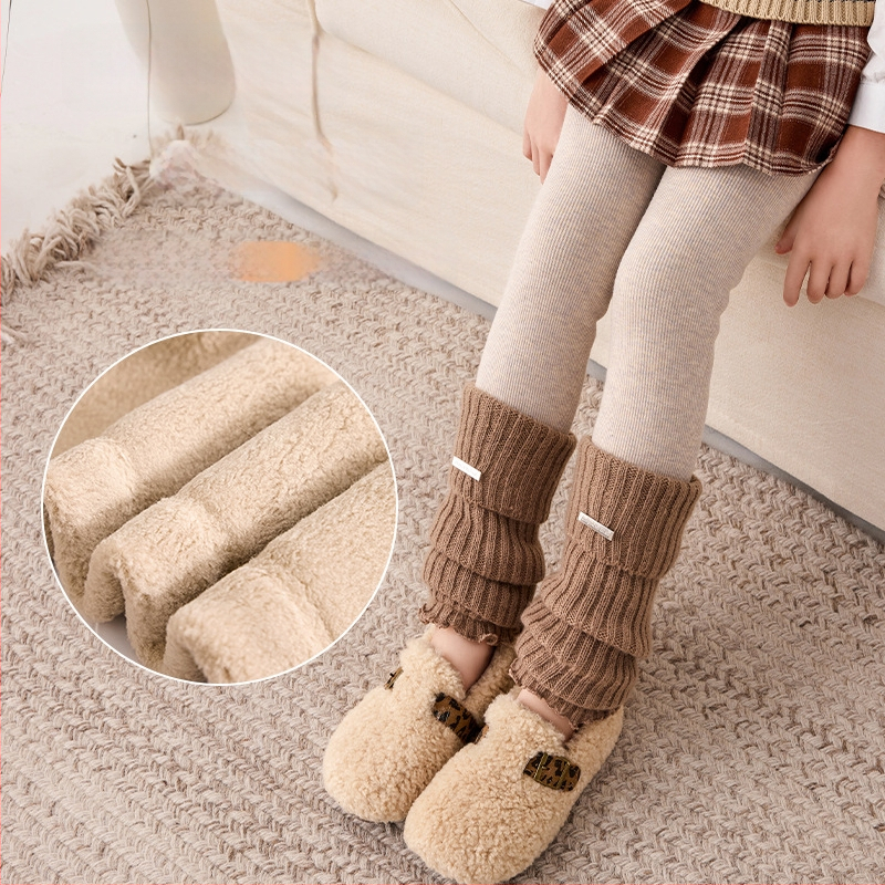 Tüdrukutele talvised fleecevoodriga pikkud Leggingsid, kõrge vöökoht, pikad, 80% puuvill, sobivad 3–8-aastastele