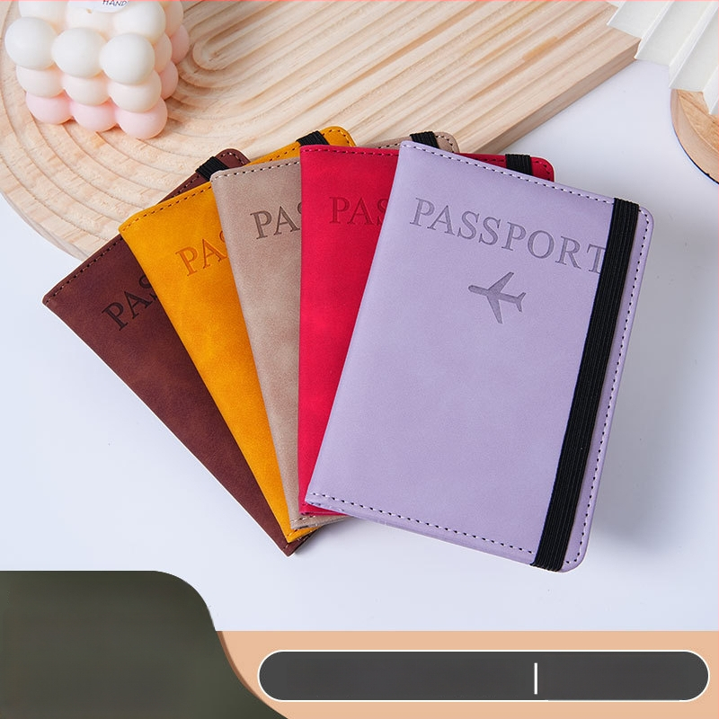 PU δερμάτινο πορτοφόλι διαβατηρίου με RFID - Αντικλεπτικό, για άνδρες και γυναίκες, πολλαπλών καρτών, διαβατήριο και έγγραφα (RFID ενεργοποιημένο; Unisex; Πολλαπλών καρτών)