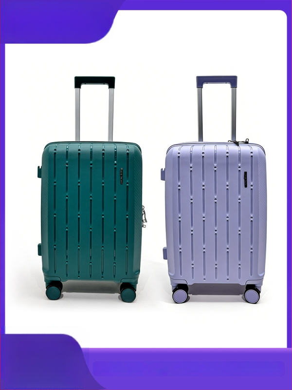 Set bagaje PP cu carcasă rigidă, capacitate 56–75 L, patru bucăți, roți universale, mâner telescopic, încuietoare încorporată