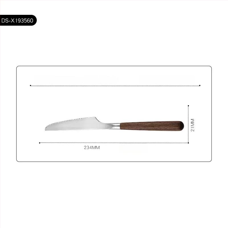 Kés, villa, kanál készlet 304 rozsdamentes acélból, tükrös felület, kézzel készített, retro fényű stílus