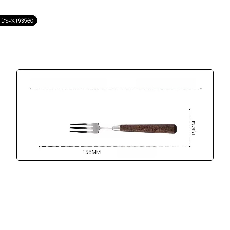 Kés, villa, kanál készlet 304 rozsdamentes acélból, tükrös felület, kézzel készített, retro fényű stílus