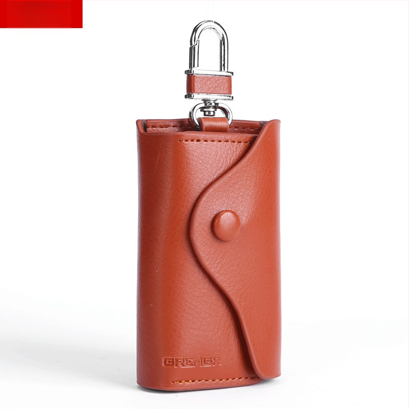 Unisex θήκη κλειδιών με εξωτερικό PU, επένδυση από δέρμα αγελάδας, αδιάβροχη, αντικλοπή, επεκτειόμενη χωρητικότητα, επιχειρηματικό στυλ