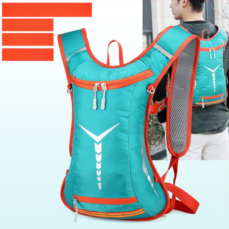 Nothing Rucsac pentru bicicletă montană – nylon impermeabil, respirabil, rezistent la uzură, bretele curbate, model geometric