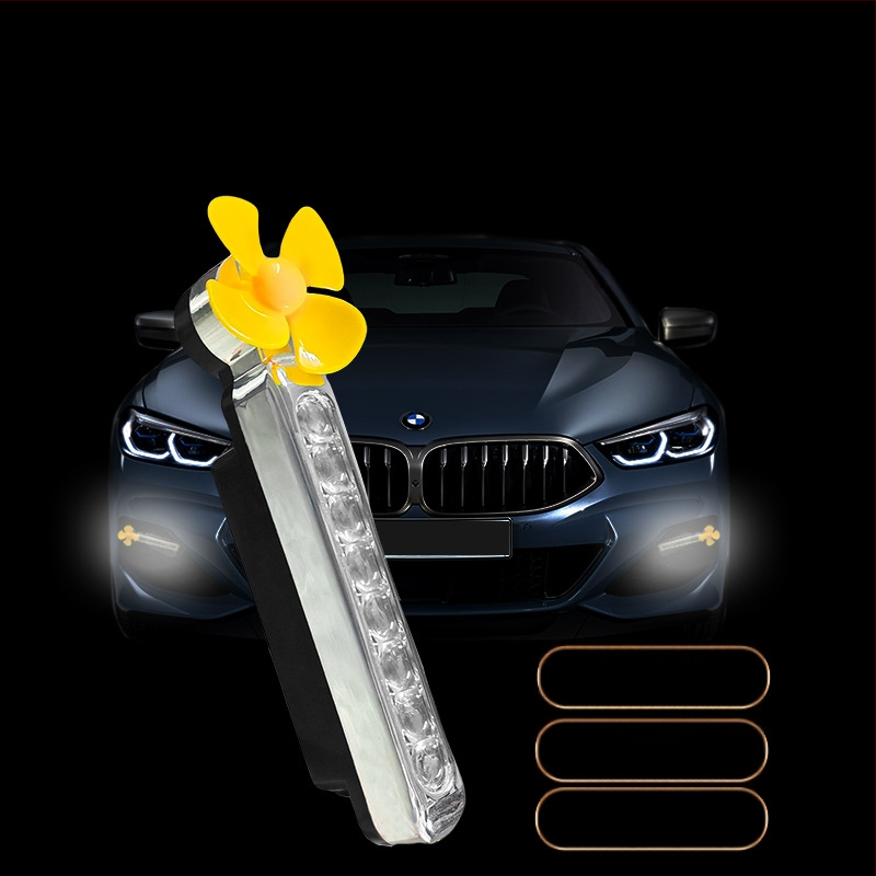 Вятърно задвижвани LED дневни светлини за автомобили и мотоциклети, без кабели (1W, 3V, 0.2A)