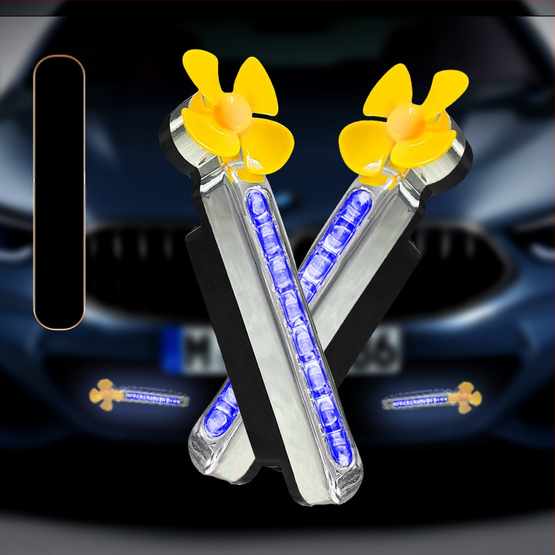 Вятърно задвижвани LED дневни светлини за автомобили и мотоциклети, без кабели (1W, 3V, 0.2A)