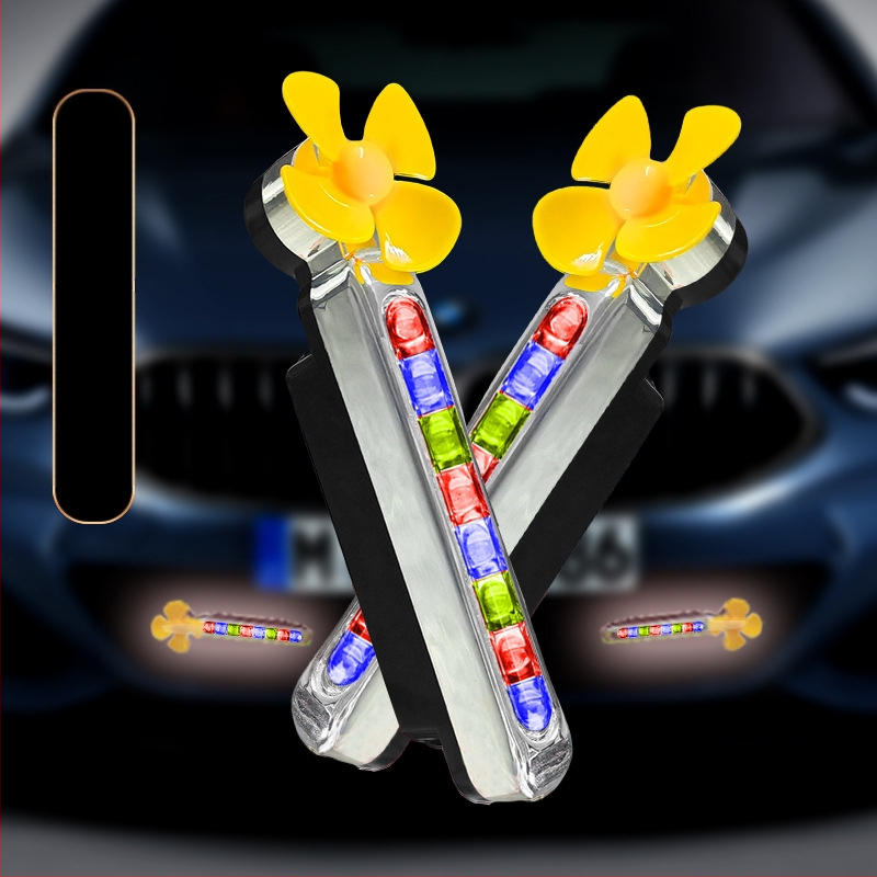 Вятърно задвижвани LED дневни светлини за автомобили и мотоциклети, без кабели (1W, 3V, 0.2A)