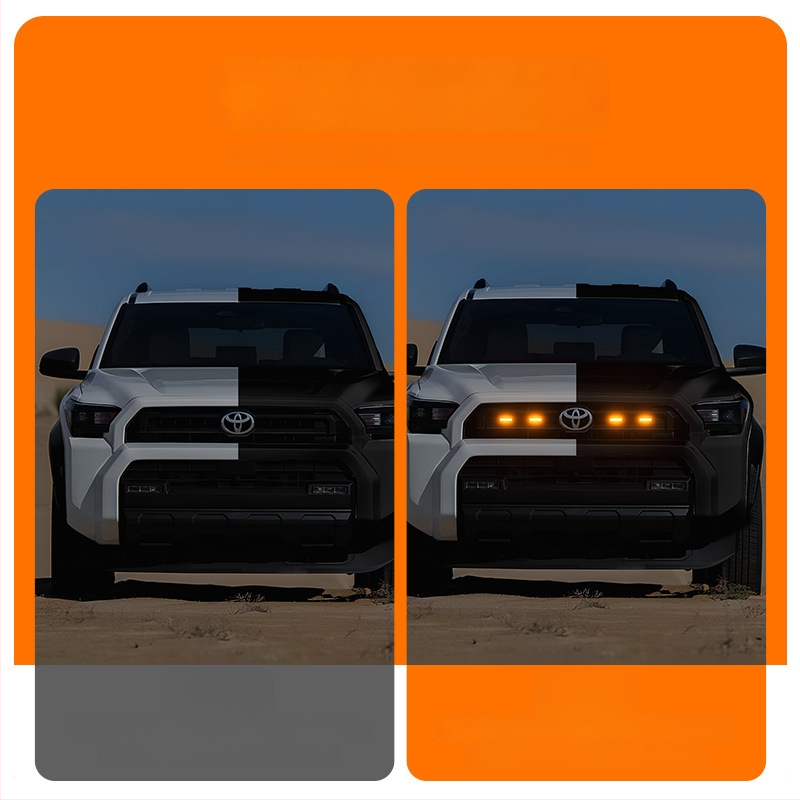 LED дневни светлини за решетка на Toyota Speedo 4Runner TRD SR5, съвместими с 25 модела, 12V, 5W, ABS пластмаса, 0.4A, живот на светлинния източник 50 000 ч