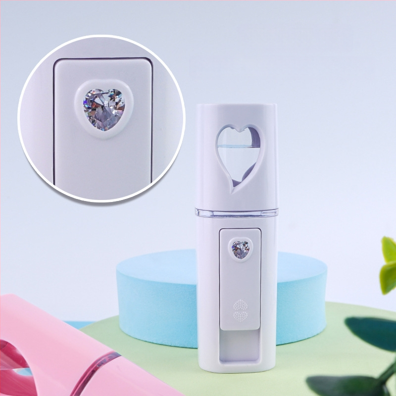 Käsitsi niisutuspritsik: külm pihustus, nano udu, sisseehitatud aku 300–500 mAh, pihustamise aeg kuni 10 s, 1. režiim