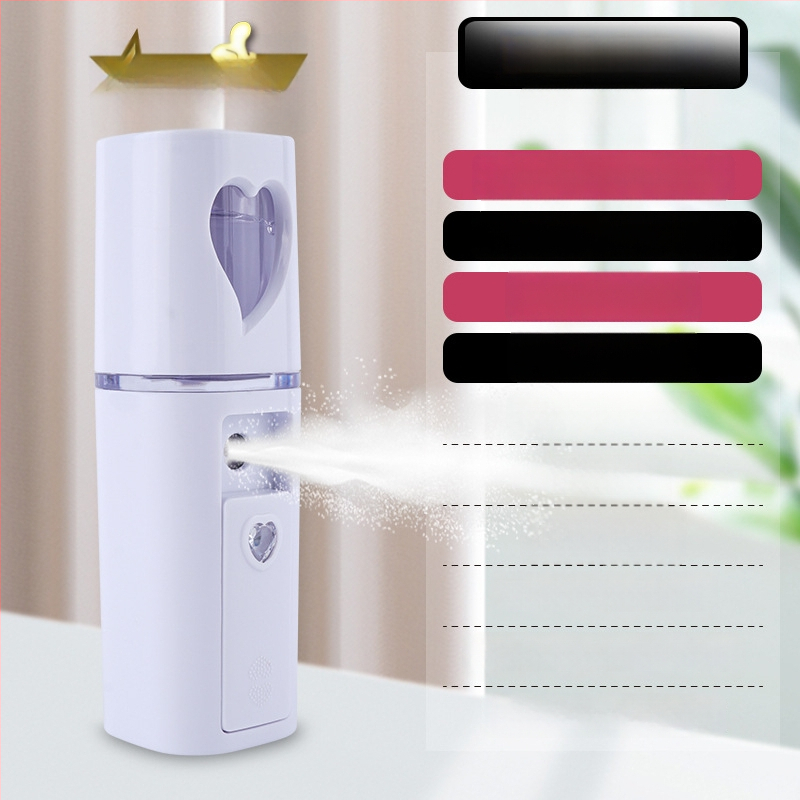 Käsitsi niisutuspritsik: külm pihustus, nano udu, sisseehitatud aku 300–500 mAh, pihustamise aeg kuni 10 s, 1. režiim