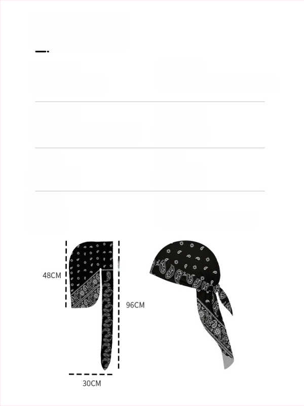 Kültéri gyorsan száradó kerékpáros turbánkalap pánttal, sisakkal kompatibilis, poliészter, kaszu virágos minta, uniszex