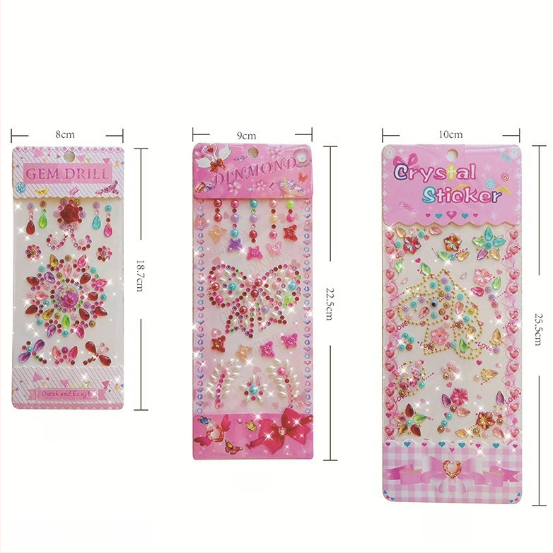 Gyerek DIY készlet: 24 darab akril 3D kristály matrica, kézműves