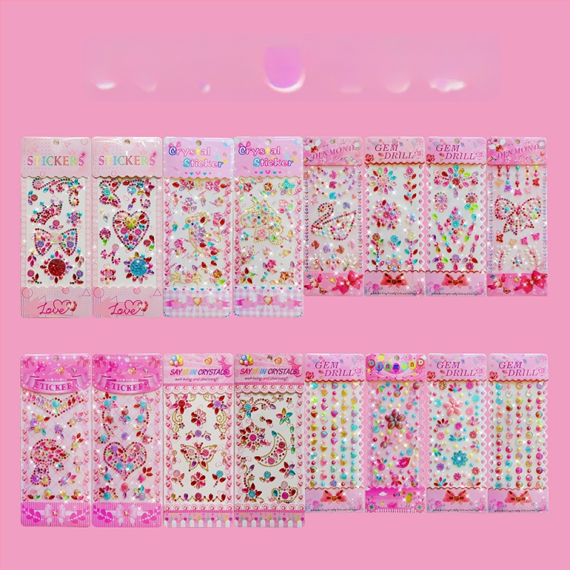 Gyerek DIY készlet: 24 darab akril 3D kristály matrica, kézműves