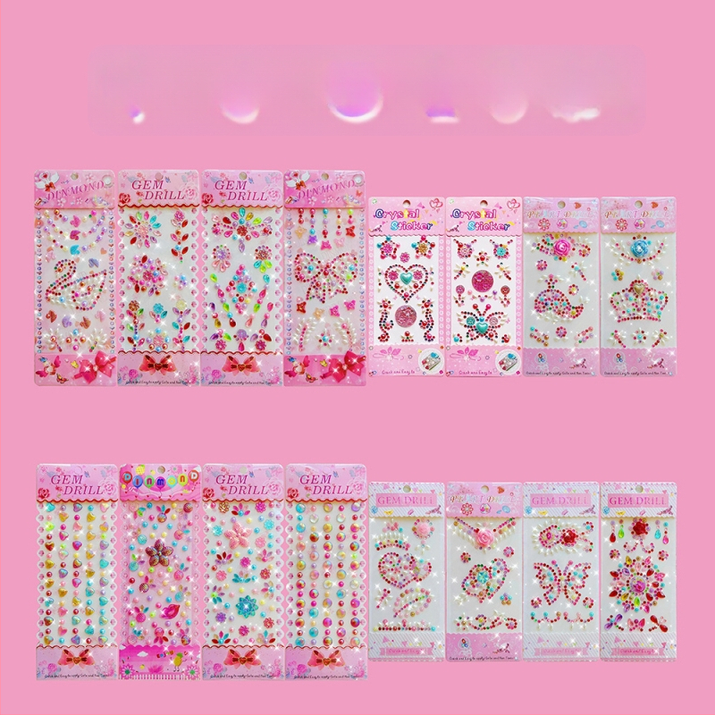 Gyerek DIY készlet: 24 darab akril 3D kristály matrica, kézműves