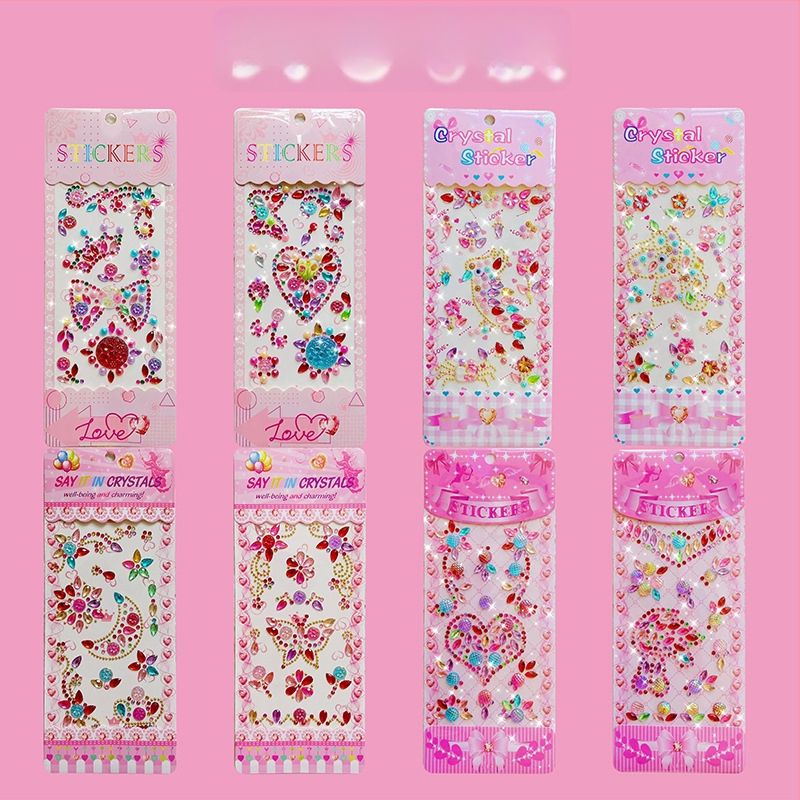 Gyerek DIY készlet: 24 darab akril 3D kristály matrica, kézműves