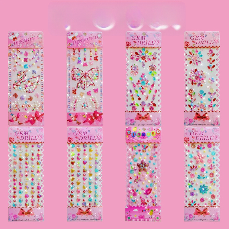 Gyerek DIY készlet: 24 darab akril 3D kristály matrica, kézműves