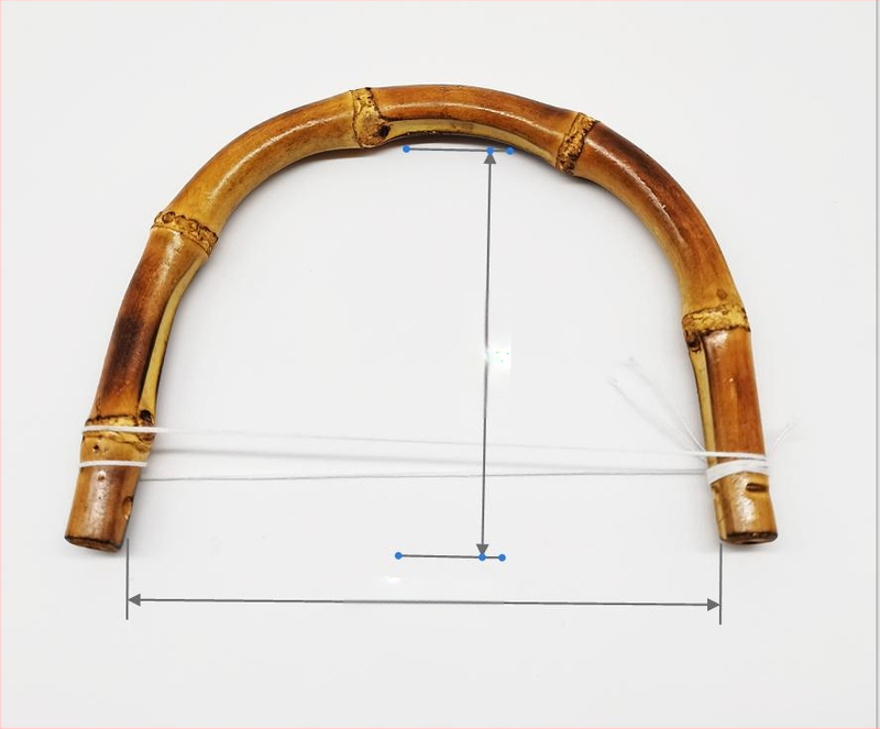 U formos bambusinė rankena maišui su natūraliu bambuko jungtimi – bagažo aksesuaras