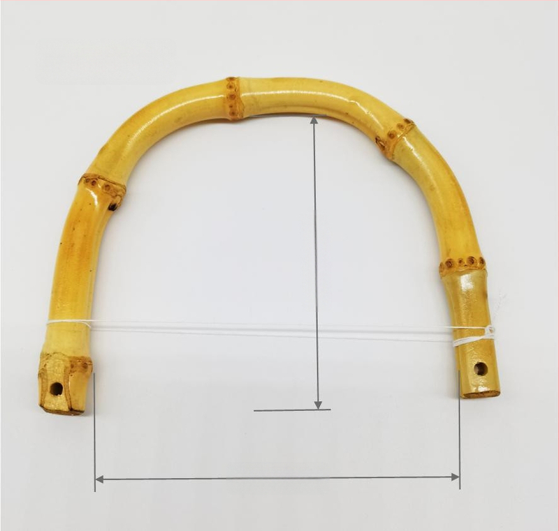 U formos bambusinė rankena maišui su natūraliu bambuko jungtimi – bagažo aksesuaras