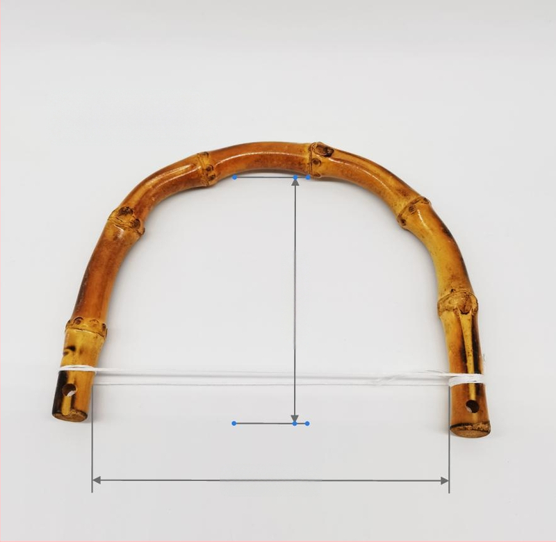 U formos bambusinė rankena maišui su natūraliu bambuko jungtimi – bagažo aksesuaras