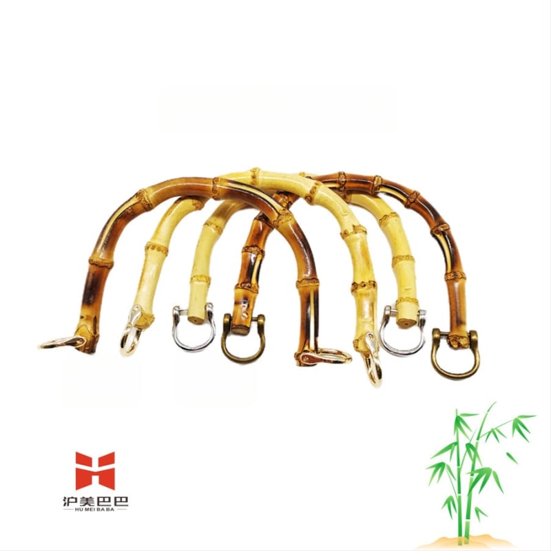 U formos bambusinė rankena maišui su natūraliu bambuko jungtimi – bagažo aksesuaras