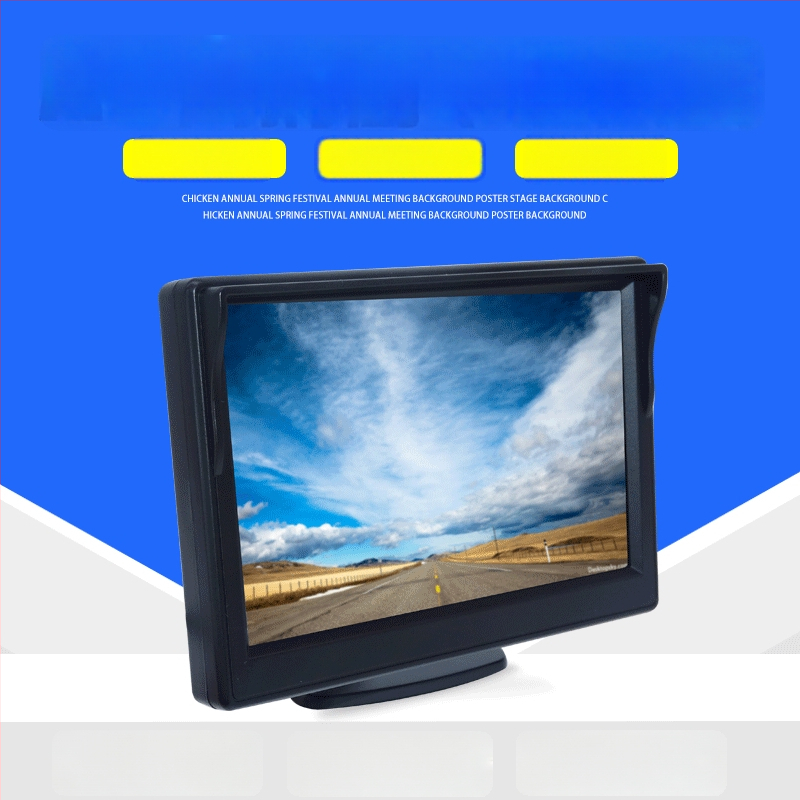 Automobilio atbulinės eigos ekranas, TFT LCD, 800x480 raiška, universalus suderinamumas, įvestis N/P