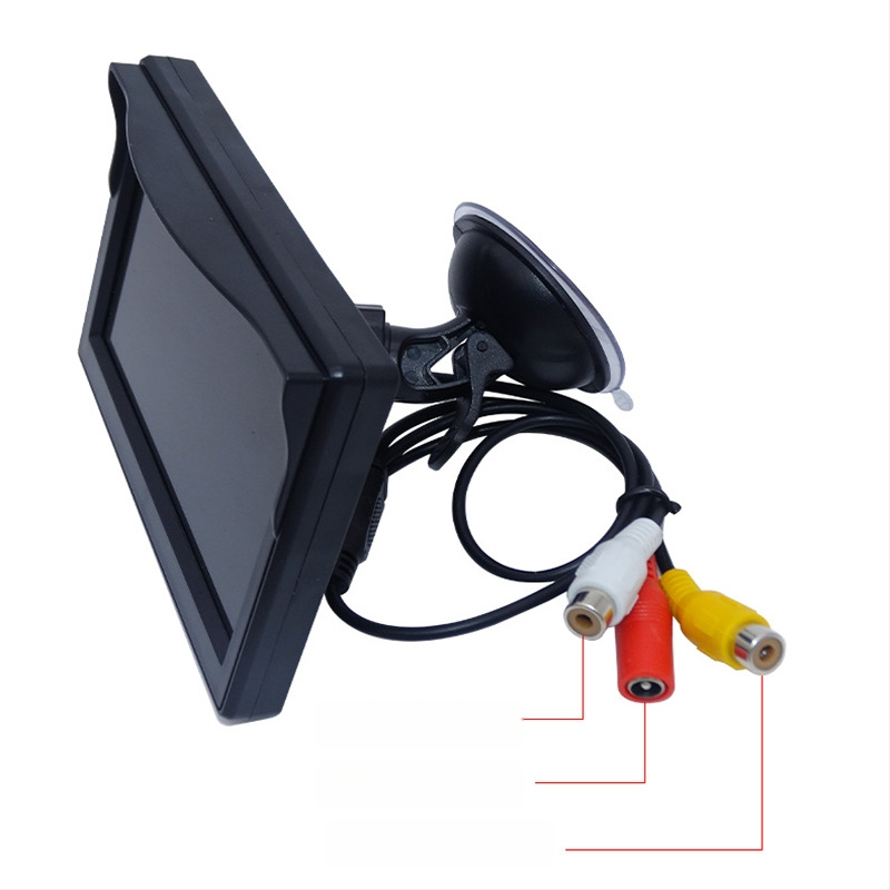 Automobilio atbulinės eigos ekranas, TFT LCD, 800x480 raiška, universalus suderinamumas, įvestis N/P