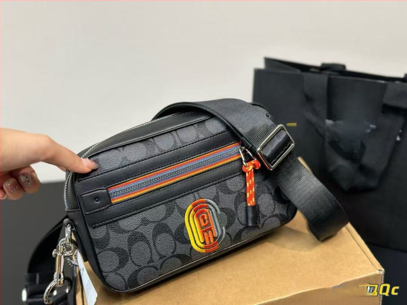 Vīriešu kameru plecu soma - PVC materiāls, brīvā laika ceļošanas stils, poliestera odere, 2018. gada pavasaris, ikdienas lietošanai