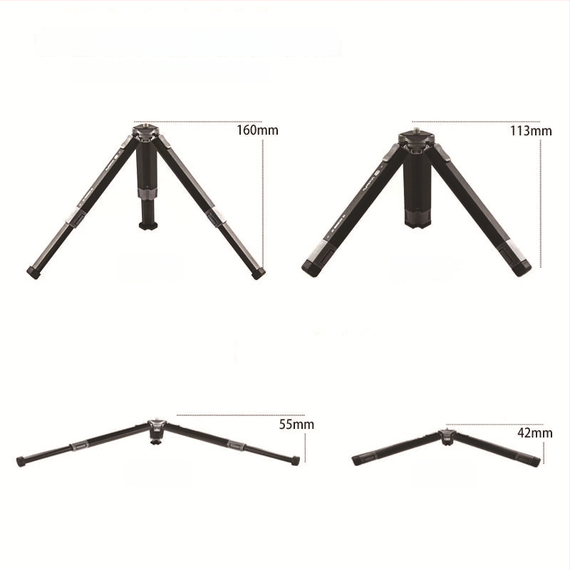 ST100 stalinis stovas iš aliuminio lydinio, dvejų pakopų teleskopinis aukščio reguliavimas, 11,5–30 cm, apkrova iki 2 kg