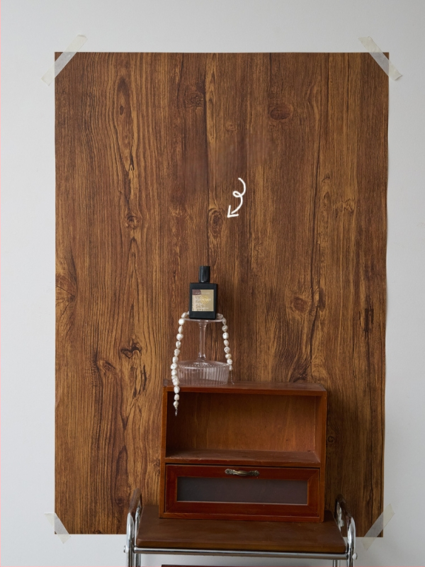 3D medžio tekstūros fono plokštė maisto fotografijai, PVC tekstūra, retro stilius