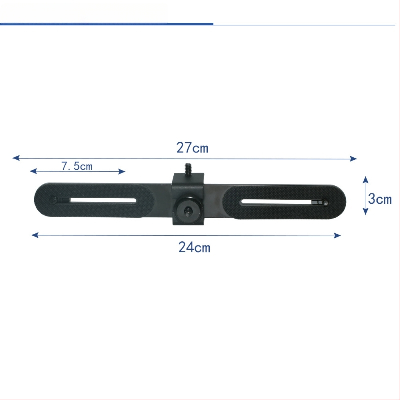 Aliuminio lydinio kryžminis laikiklis su hot shoe tvirtinimu SLR fotoaparatams, kelių pozicijų mobiliojo telefono laikiklis, maksimali apkrova 2 kg