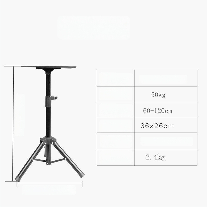  Univerzális padlón álló projektor állvány pan/tilt, hordozható, összecsukható