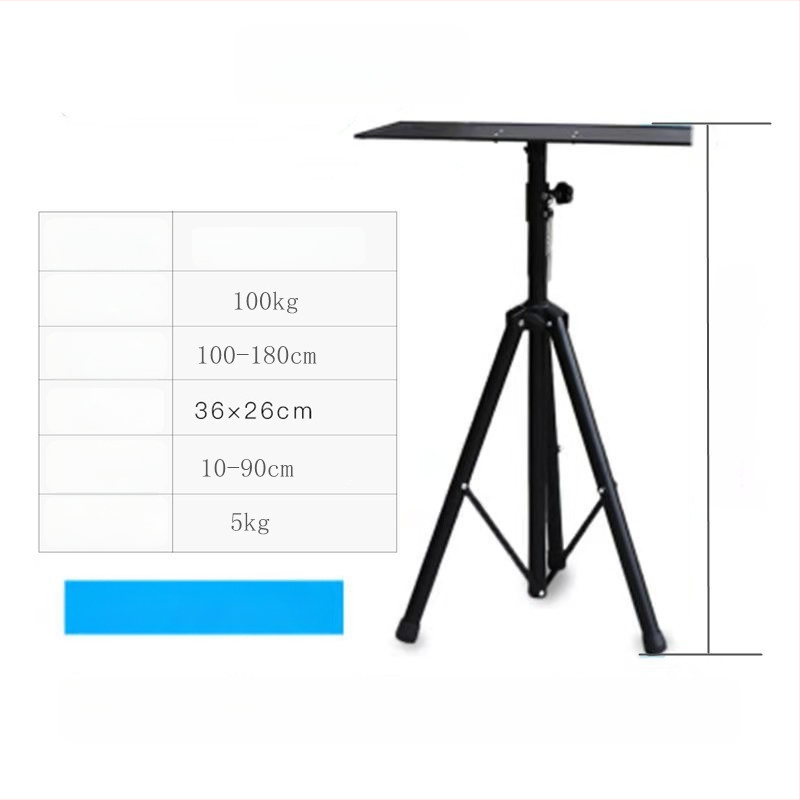  Univerzális padlón álló projektor állvány pan/tilt, hordozható, összecsukható