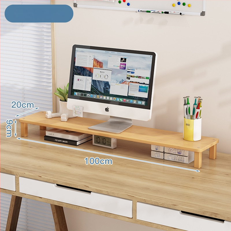 Nanzhu bambusa monitora pacēlājs, Rocketek Mh483, galda displeja statīvs