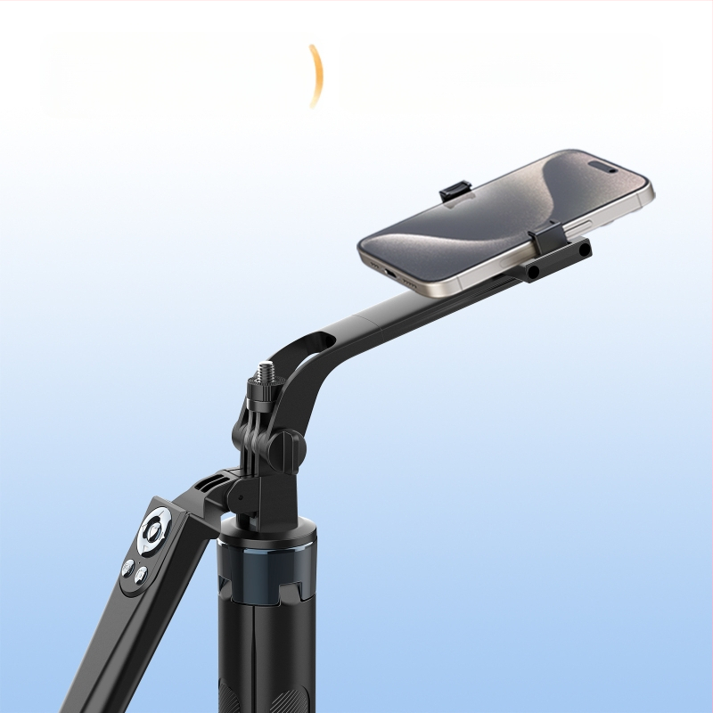 H29 Četru kāju tiešraides statīvs no ABS un alumīnija sakausējuma, universālais tālruņa turētājs, Bluetooth tālvadības pults, attēla stabilizācija, LED apgaisojums