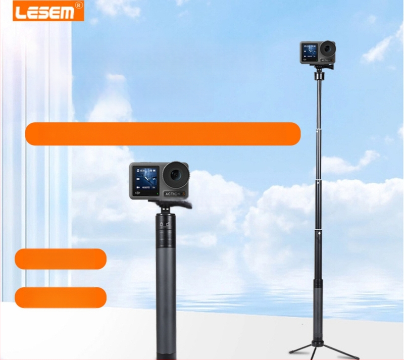 Selfie sticks pagarinājuma nūja DJI Action 5 Pro/4/3, alumīnija konstrukcija, IBIS nav, saderīgs ar Insta360 X5