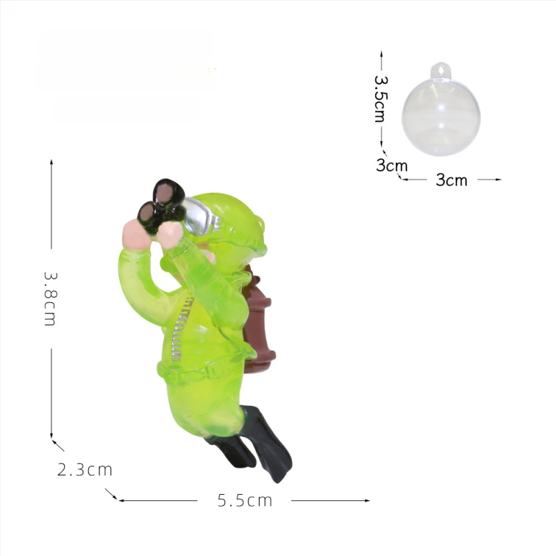 PVC dekor za akvarij - plutajuća crtana figurica male vještice ronilice, 50 g