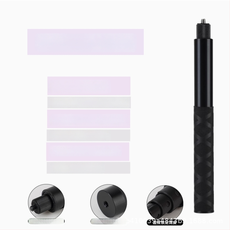 Aliuminio lydinio rankinė selfie lazda Insta360 X3/X4/X5, 4 segmentai, maksimali apkrova 2–5 kg, modelis Straight pull 1230