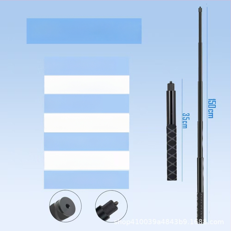 Aliuminio lydinio rankinė selfie lazda Insta360 X3/X4/X5, 4 segmentai, maksimali apkrova 2–5 kg, modelis Straight pull 1230