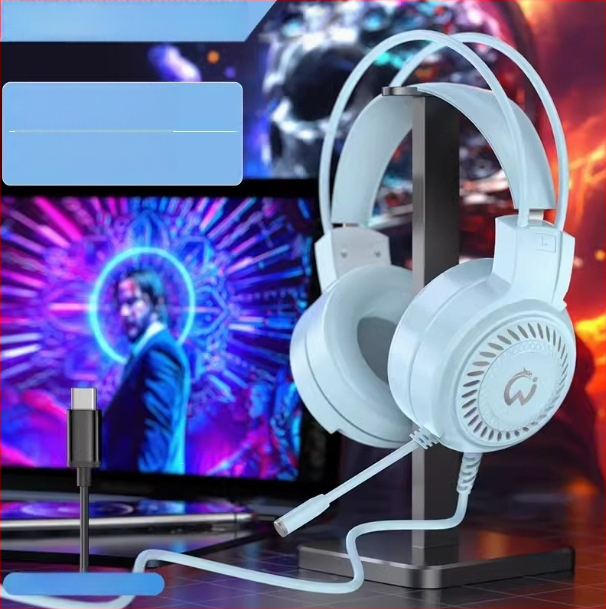 DG-909-XOX Juhtmega mängukõrvaklapid 50 mm draiveritega, sagedusvahemik 20 Hz–20 kHz, tundlikkus 98 dB, 2 m kaabel, mikrofon, USB ja 3,5 mm, arvutiga kasutamiseks, müra vähendus