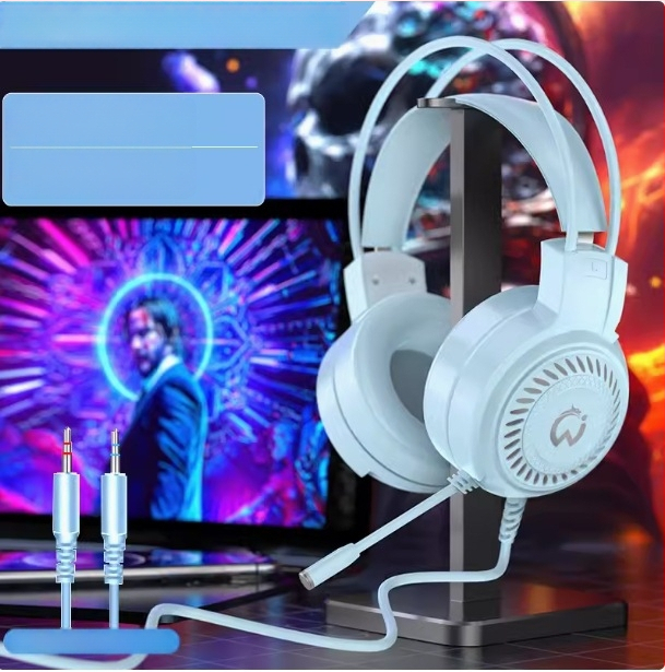 DG-909-XOX Juhtmega mängukõrvaklapid 50 mm draiveritega, sagedusvahemik 20 Hz–20 kHz, tundlikkus 98 dB, 2 m kaabel, mikrofon, USB ja 3,5 mm, arvutiga kasutamiseks, müra vähendus