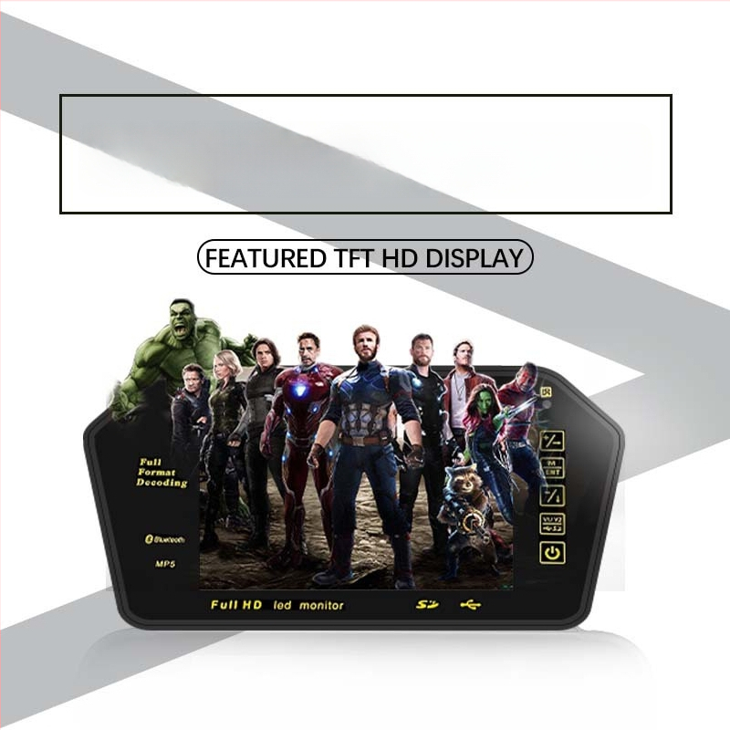 Automobilio LCD ekranas galinio vaizdo veidrodžiui, 7 colių, 800x480 raiška, AV įėjimas