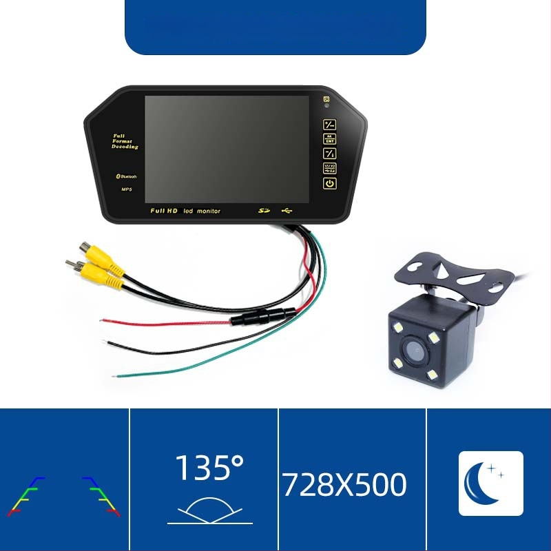 Automobilio LCD ekranas galinio vaizdo veidrodžiui, 7 colių, 800x480 raiška, AV įėjimas
